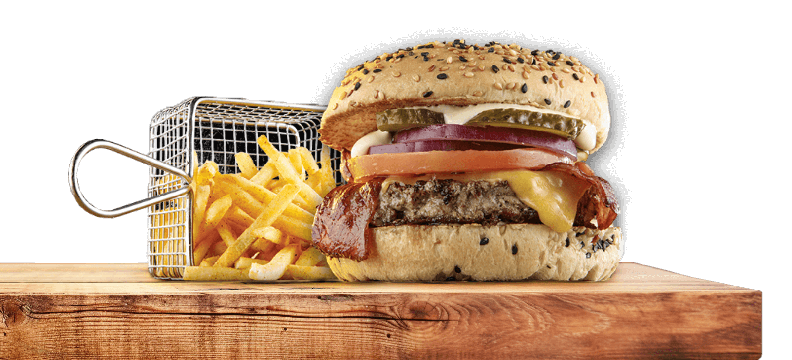 RocoMamas smashburger and fries