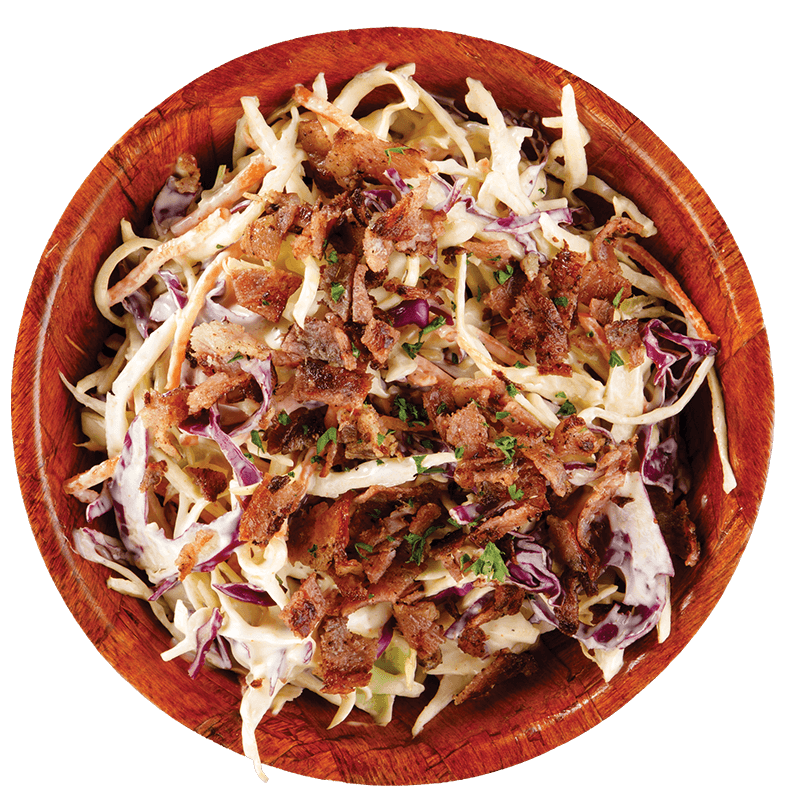 Spicy Coleslaw with Bacon