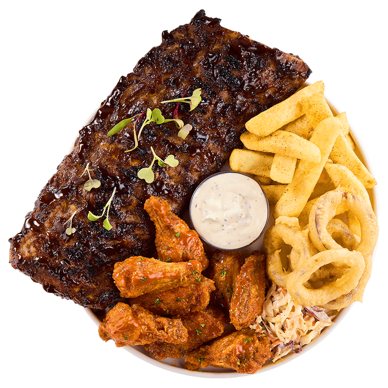 8 Wings & 500 Pork Ribs